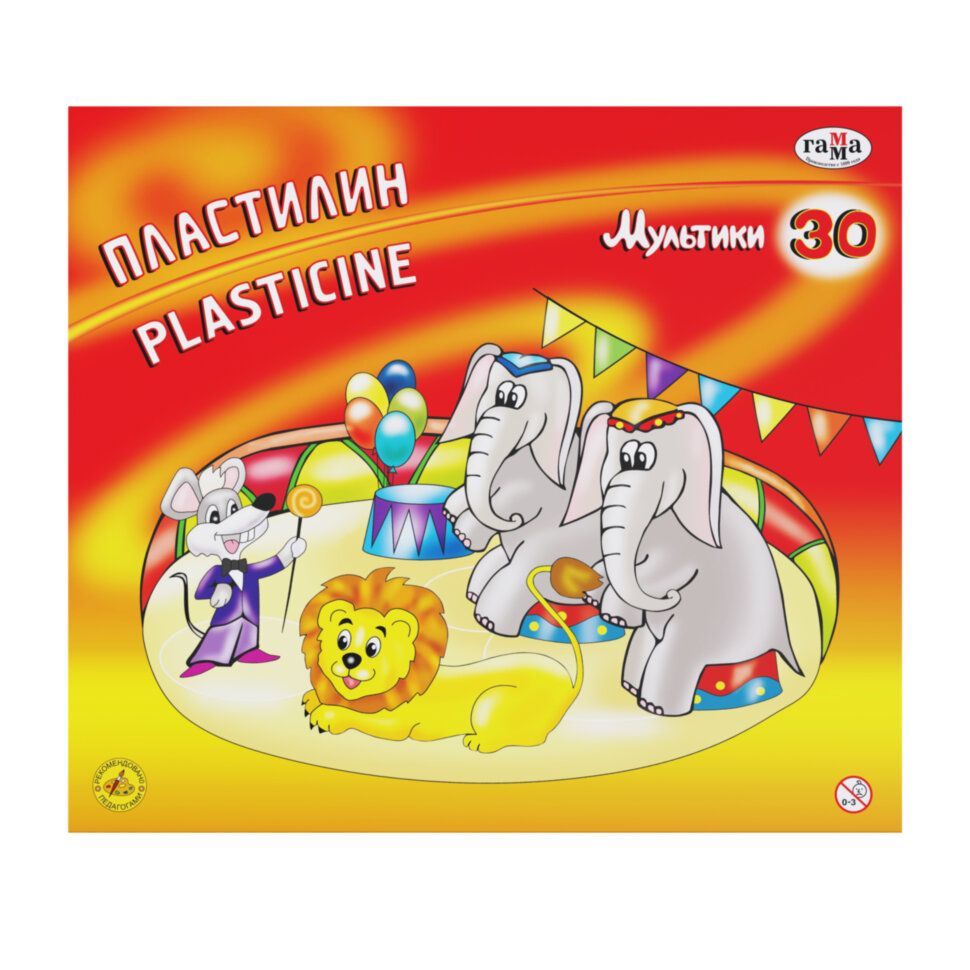 Пластилин 30цв ГАММА 210119_04 Мультики 600 г со стеком