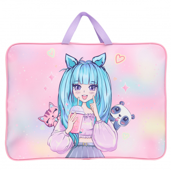 Папка-планшет с ручками А3 КОКОС 230549 Anime Girl ткань